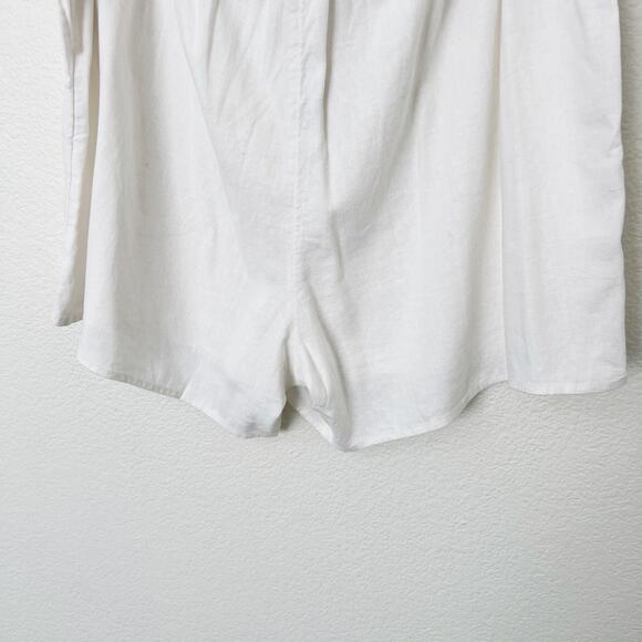 [Old Navy] White Linen Blend High Rise Front Wrap Mini Skort NWT Sz XL Tall XLT - Picture 6 of 11
